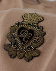 Dolce & Gabbana Beige Cashmere Crewneck Pullover Sweater