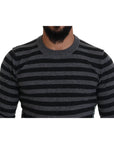 Dolce & Gabbana Elegant Striped Wool Crewneck Sweater