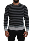 Dolce & Gabbana Elegant Striped Wool Crewneck Sweater