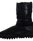Dolce & Gabbana Elegant Mid-Calf Boots in Black Polyester