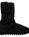 Dolce & Gabbana Elegant Mid-Calf Boots in Black Polyester