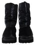 Dolce & Gabbana Elegant Mid-Calf Boots in Black Polyester