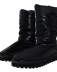 Dolce & Gabbana Elegant Mid-Calf Boots in Black Polyester