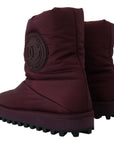 Dolce & Gabbana Elegant Bordeaux Mid Calf Boots