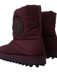 Dolce & Gabbana Elegant Bordeaux Mid Calf Boots