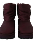 Dolce & Gabbana Elegant Bordeaux Mid Calf Boots