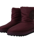 Dolce & Gabbana Elegant Bordeaux Mid Calf Boots