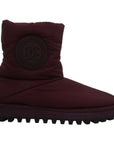 Dolce & Gabbana Elegant Bordeaux Mid Calf Boots