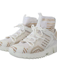 Dolce & Gabbana Elegant White Beige SORRENTO Sneakers