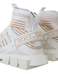 Dolce & Gabbana Elegant White Beige SORRENTO Sneakers