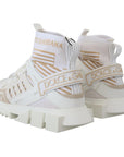 Dolce & Gabbana Elegant White Beige SORRENTO Sneakers