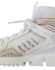 Dolce & Gabbana Elegant White Beige SORRENTO Sneakers