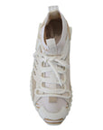 Dolce & Gabbana Elegant White Beige SORRENTO Sneakers