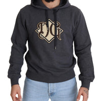 Dolce & Gabbana Elegant Grey Cotton Hooded Sweatshirt