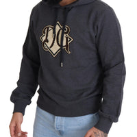 Dolce & Gabbana Elegant Grey Cotton Hooded Sweatshirt