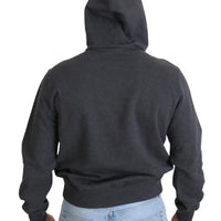 Dolce & Gabbana Elegant Grey Cotton Hooded Sweatshirt
