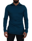 Dolce & Gabbana Elegant Blue Cotton Pullover Sweater