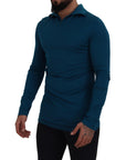 Dolce & Gabbana Elegant Blue Cotton Pullover Sweater