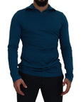 Dolce & Gabbana Elegant Blue Cotton Pullover Sweater