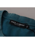 Dolce & Gabbana Elegant Crew Neck Cotton Tee in Blue