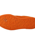 Dolce & Gabbana Chic Orange Suede Lace-Up Sneakers