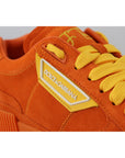 Dolce & Gabbana Chic Orange Suede Lace-Up Sneakers