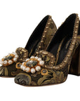 Dolce & Gabbana Elegant Gold Jacquard Brocade Pumps