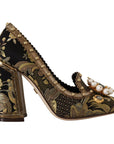 Dolce & Gabbana Elegant Gold Jacquard Brocade Pumps