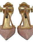 Dolce & Gabbana Elegant Pink Crystal Pumps with High Heels