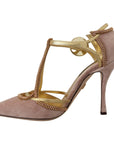 Dolce & Gabbana Elegant Pink Crystal Pumps with High Heels