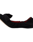 Dolce & Gabbana Elegant Black Suede Ballet Flats