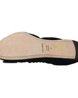 Dolce & Gabbana Elegant Black Suede Ballet Flats