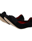 Dolce & Gabbana Elegant Black Suede Ballet Flats