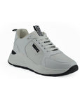 Versace Sleek White Calf Leather Sneakers