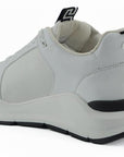 Versace Sleek White Calf Leather Sneakers