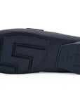 Versace Elegant Navy Blue Calf Leather Loafers