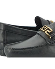 Versace Elegant Black Calf Leather Men's Loafers