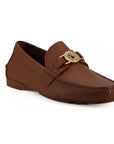 Versace Elegant Medusa-Embossed Leather Loafers