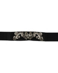 Dolce & Gabbana Elegant Rhinestone-Embellished Silk Belt