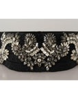 Dolce & Gabbana Elegant Rhinestone-Embellished Silk Belt