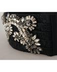 Dolce & Gabbana Elegant Rhinestone-Embellished Silk Belt