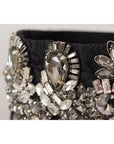 Dolce & Gabbana Elegant Rhinestone-Embellished Silk Belt