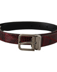 Dolce & Gabbana Elegant Red Exotic Leather Belt