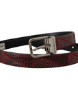Dolce & Gabbana Elegant Red Exotic Leather Belt