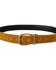Dolce & Gabbana Elegant Velvet Gold Buckle Women's Belt