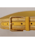 Dolce & Gabbana Elegant Velvet Designer Gold-Buckled Belt