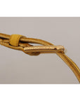 Dolce & Gabbana Elegant Velvet Designer Gold-Buckled Belt