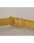 Dolce & Gabbana Elegant Velvet Designer Gold-Buckled Belt
