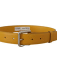 Dolce & Gabbana Elegant Leather Belt in Sunshine Yellow
