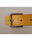 Dolce & Gabbana Elegant Leather Belt in Sunshine Yellow